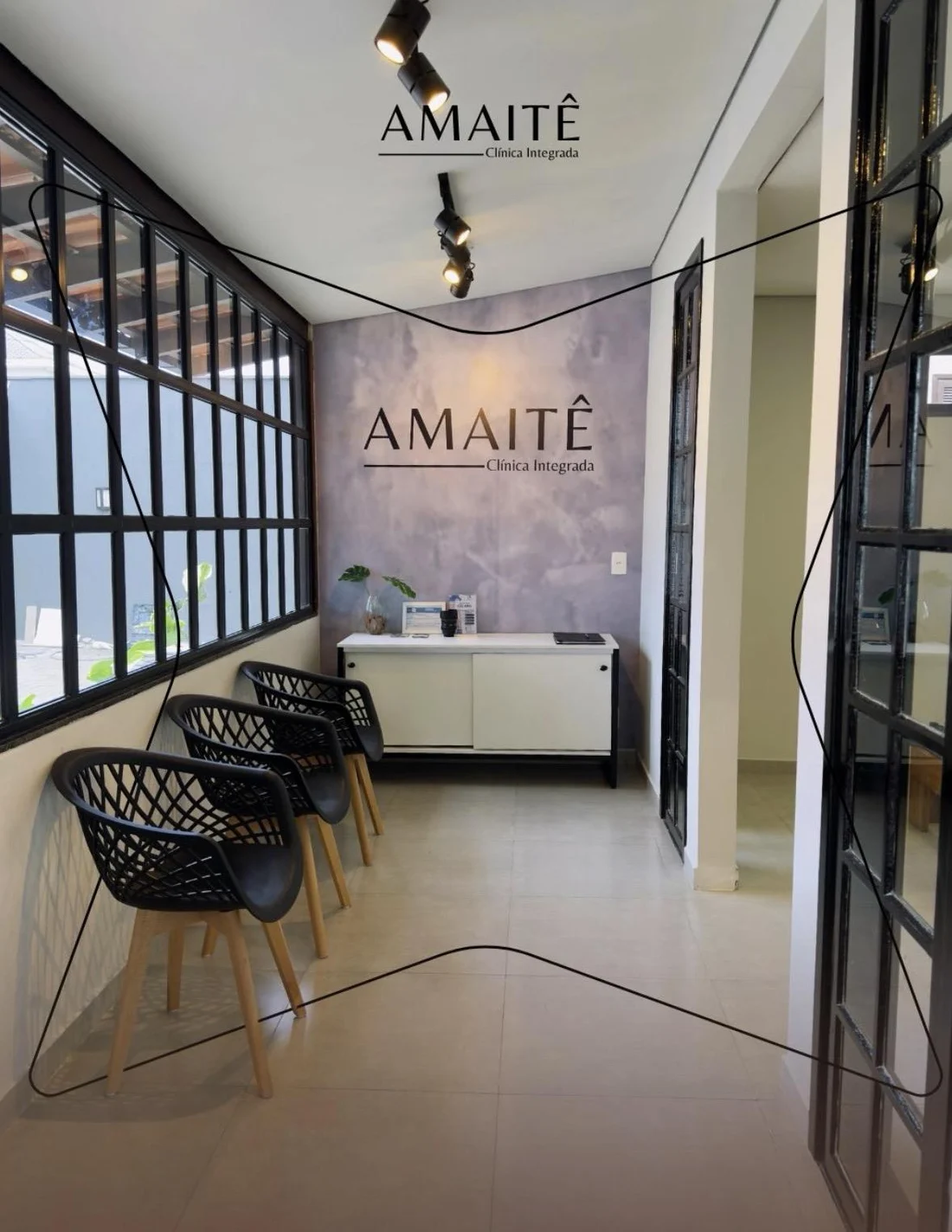 Área de espera da Amaitê Clínica Integrada